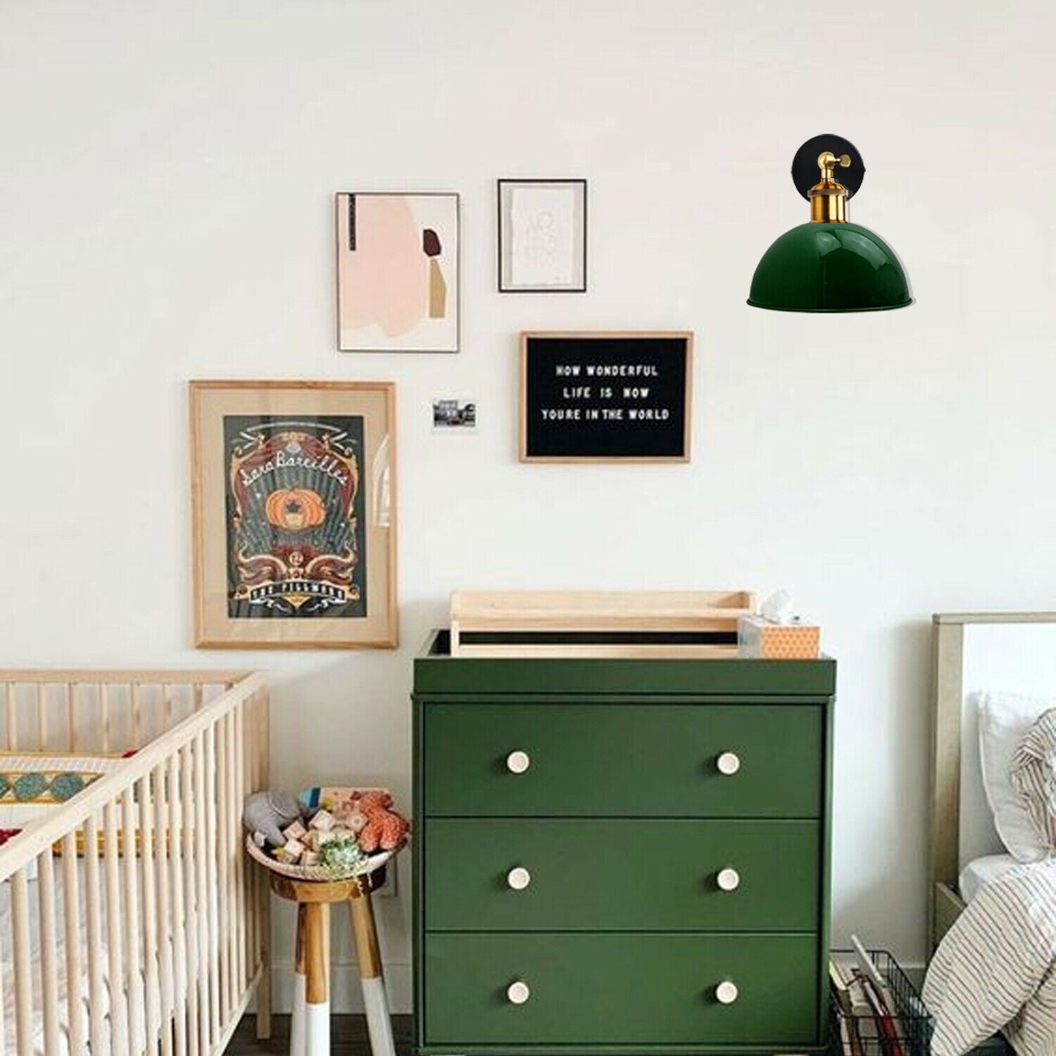 Green Modern Retro Style Glossy Wall Sconce Wall Light Lamp Fixture ~3453