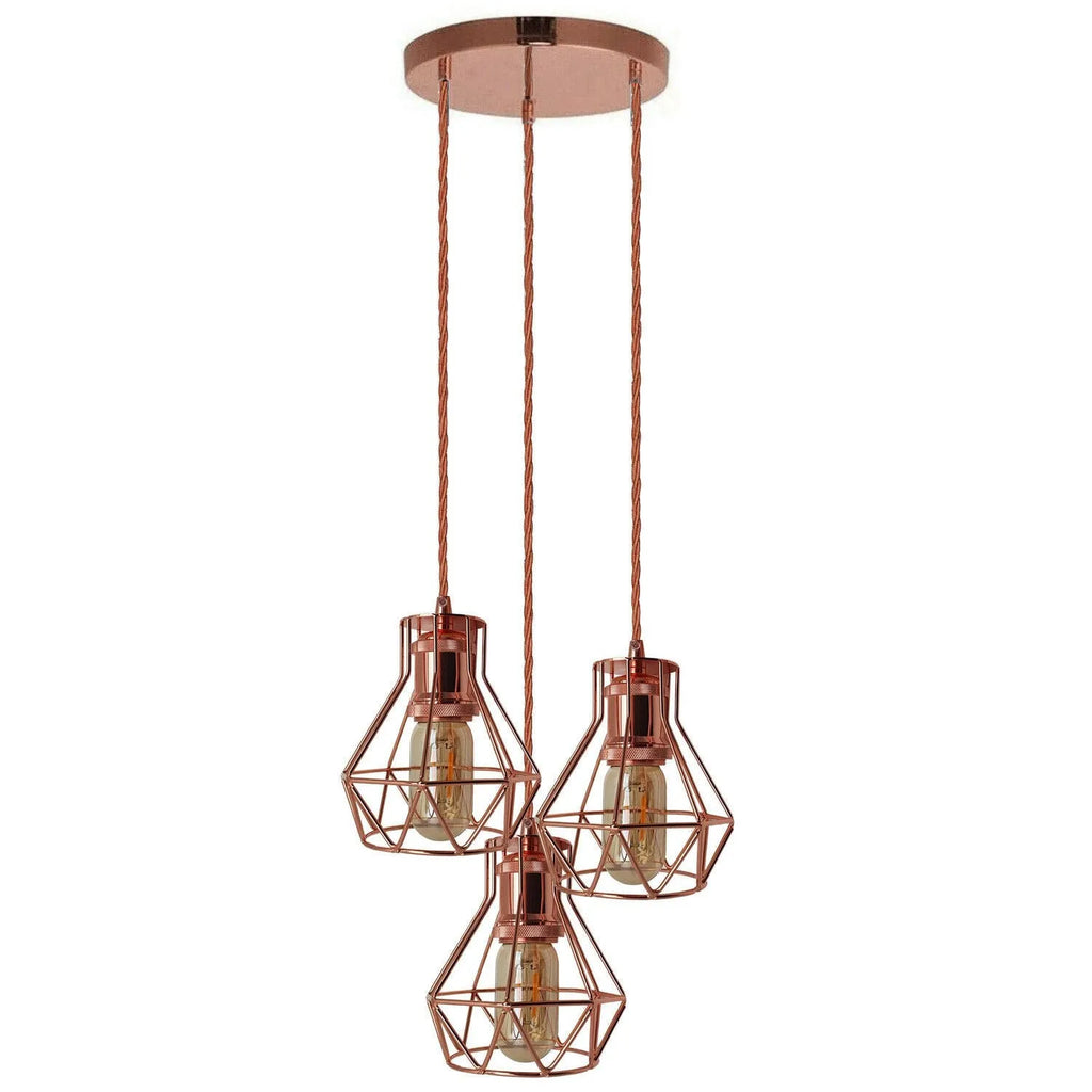 Vintage Industrial Cluster Pendant Lights | E27 Hanging Light~5860