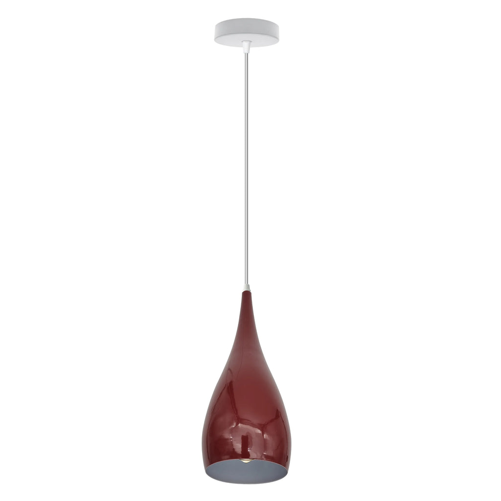 Modern Metal E27 Bugundy Teardrop Pendant Light Hanging Light Fixture ~4402