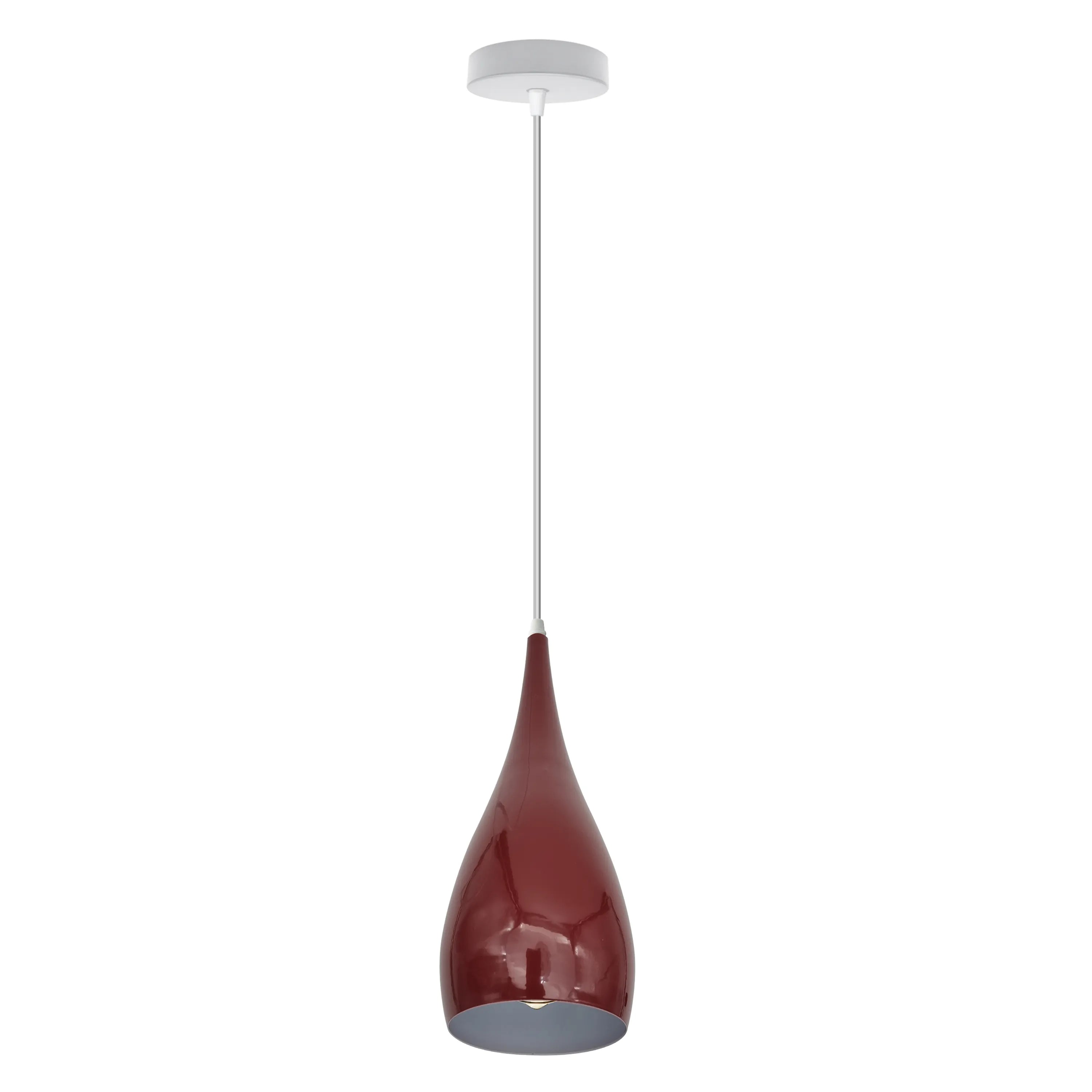 Modern Metal E27 Bugundy Teardrop Pendant Light Hanging Light Fixture ~4402