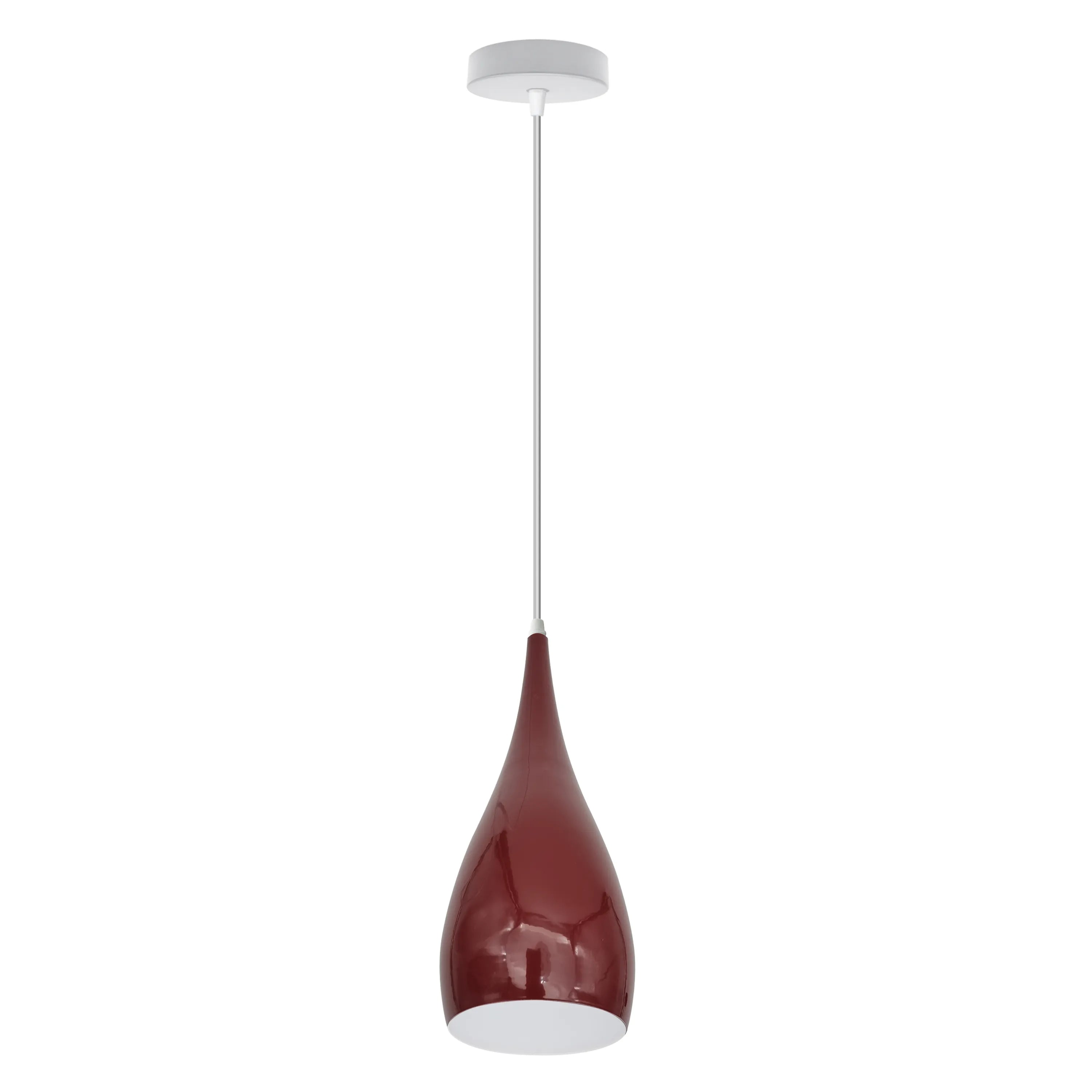 Modern Metal E27 Bugundy Teardrop Pendant Light Hanging Light Fixture ~4402