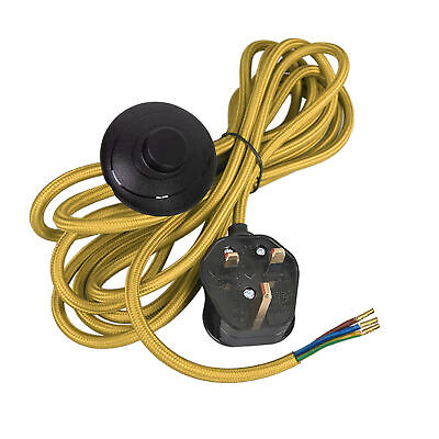 4M Fabric Flex Plug-In Pendant Light Set on/off Foot Switch~6041