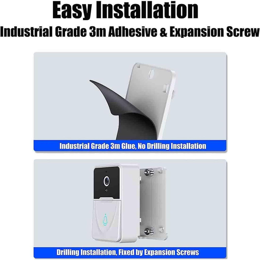 Video Doorbell, Wireless Doorbell WiFi Outdoor HD Camera Intercom, Wireless Video Doorbell with Camera, WiFi Smart Wireless Security Doorbell