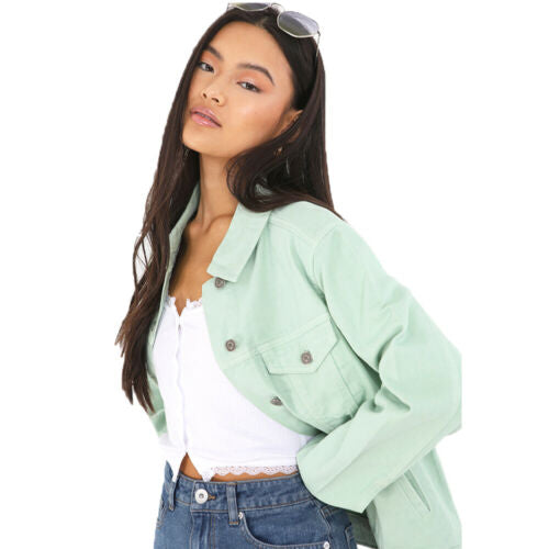 Ladies Brave Soul Blooms Denim Jacket