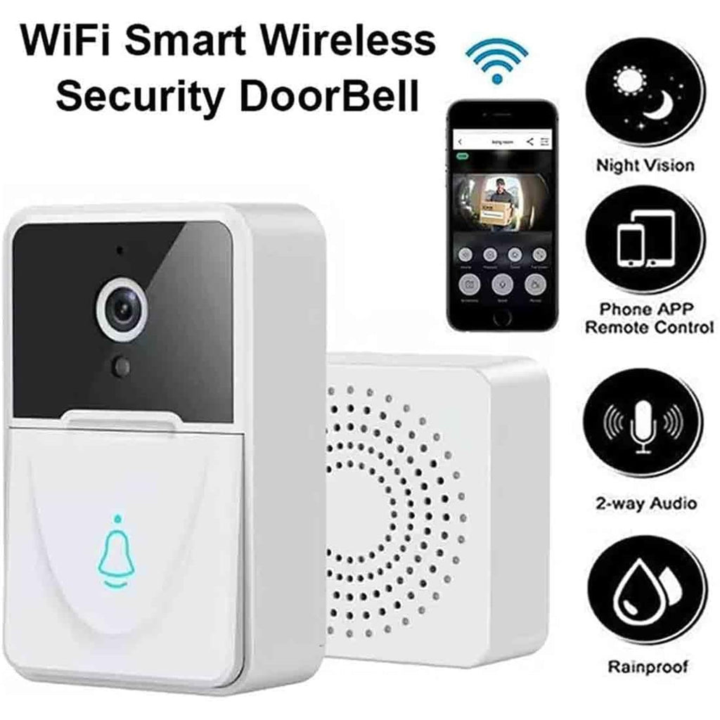 Video Doorbell, Wireless Doorbell WiFi Outdoor HD Camera Intercom, Wireless Video Doorbell with Camera, WiFi Smart Wireless Security Doorbell