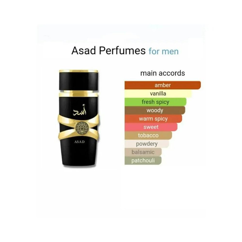 Asad Eau De Parfum for Unisex - Long-Lasting Arabian Perfume Spray, 100ml - Luxury Fragrance for Men & Women