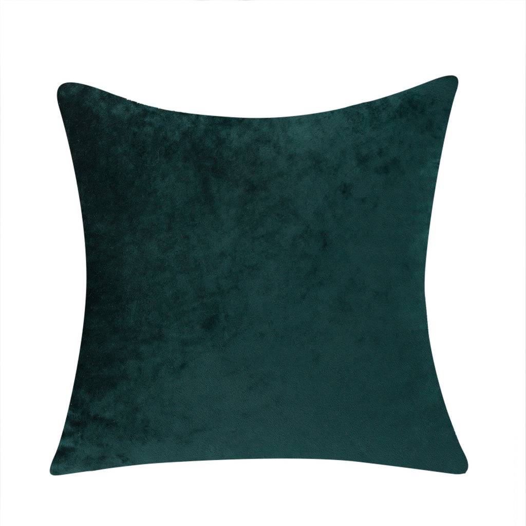 Crushed Ice Velvet Square Cushion Cover - ( Dark Green - 45X45CM )