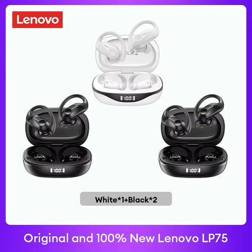 Original Lenovo LP75 TWS Bluetooth V5.3 Headphones Wireless LED