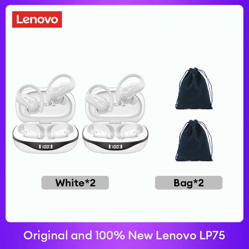 Original Lenovo LP75 TWS Bluetooth V5.3 Headphones Wireless LED