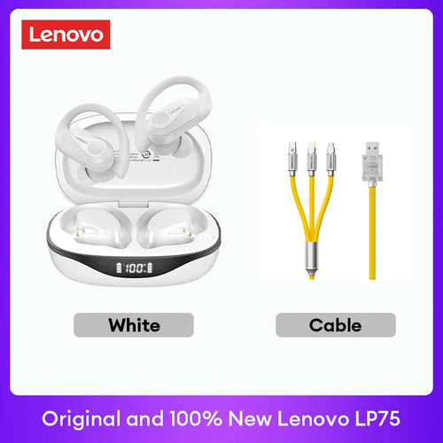 Original Lenovo LP75 TWS Bluetooth V5.3 Headphones Wireless LED