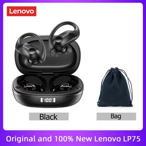 Original Lenovo LP75 TWS Bluetooth V5.3 Headphones Wireless LED