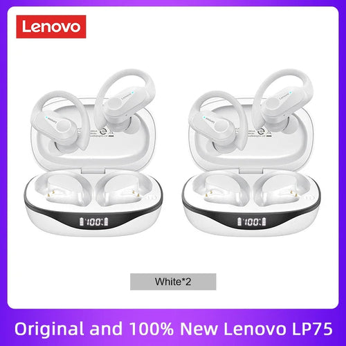 Original Lenovo LP75 TWS Bluetooth V5.3 Headphones Wireless LED