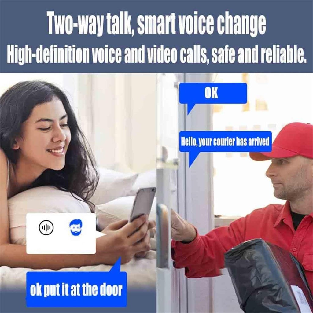 Video Doorbell, Wireless Doorbell WiFi Outdoor HD Camera Intercom, Wireless Video Doorbell with Camera, WiFi Smart Wireless Security Doorbell