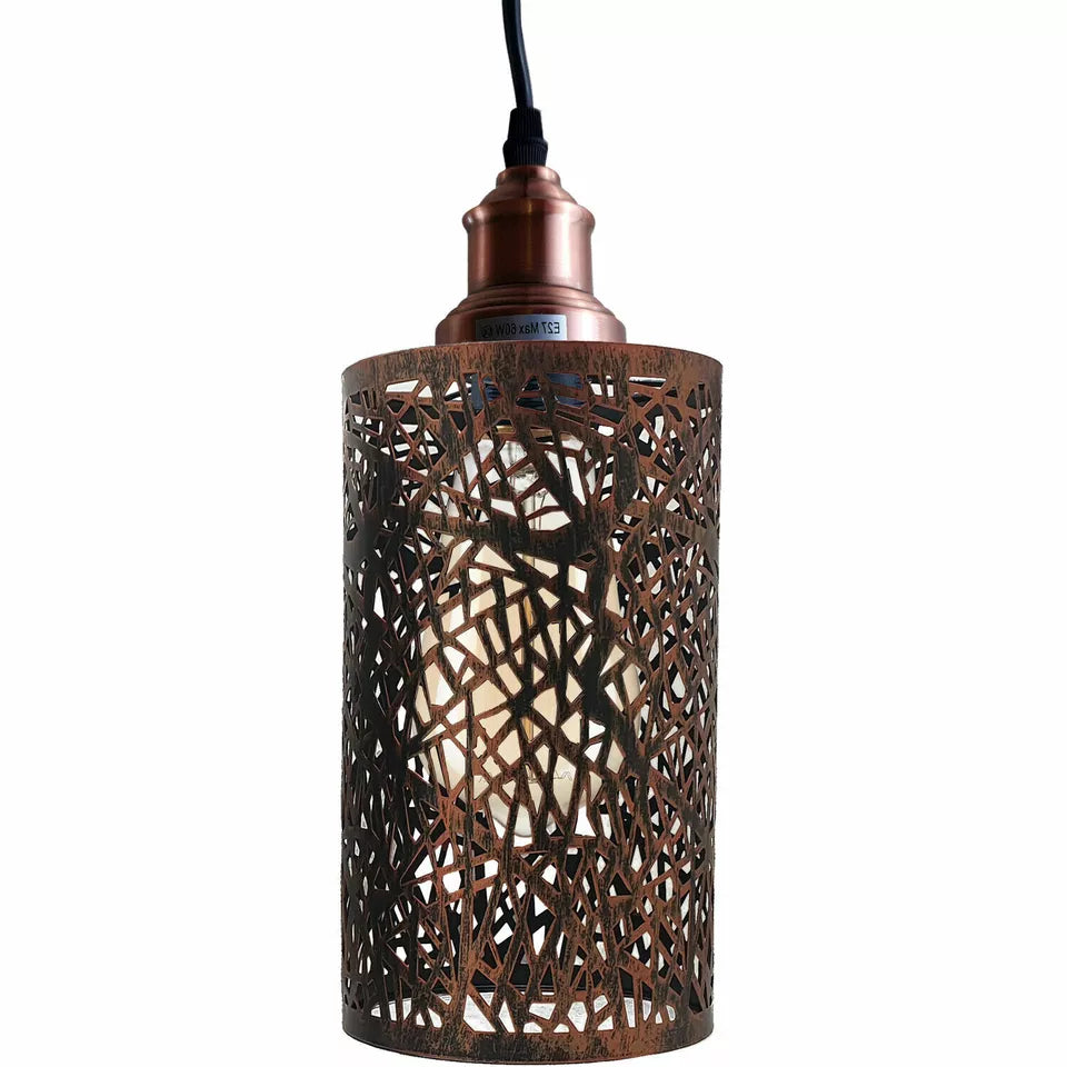 Metal Adjustable Cage Pendant Light - E27 Base  ~1308