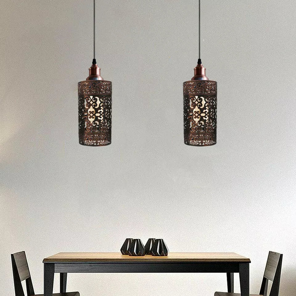 Metal Adjustable Cage Pendant Light - E27 Base  ~1308